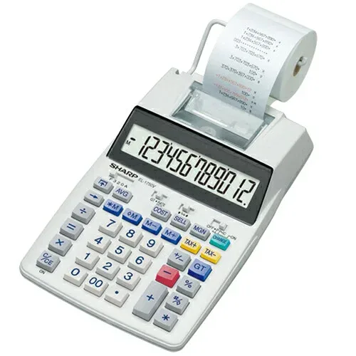 【5個セット】 シャープ 電卓 デスクトップ EL-1750V ホワイト プリンタ機能 SHARP EL1750V 計算機 プリンター付き 据え置き型 オフィス 事務用 集計 経理 家計簿 生活家電