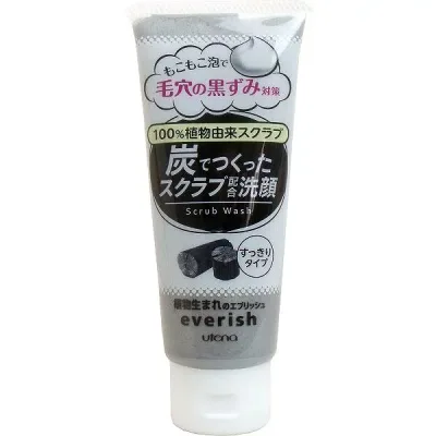 ウテナ エブリッシュ 炭でつくったスクラブ洗顔 135g入 黒ずみ しっとり アロエスクラブ洗顔 スペシャルケア 植物性 スミのやさしい香り 透明感 洗顔フォーム 微香性 美容 毛穴ケア 毛穴 スキンケア もこもこ スクラブ洗顔 メントール 夜のお手入れ