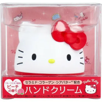 【3個セット】 ピエラス ハローキティ ハンドクリーム モイスチャー ピーチの香り 保湿 セラミド コラーゲン シアバター配合 PIERAS Sanrio