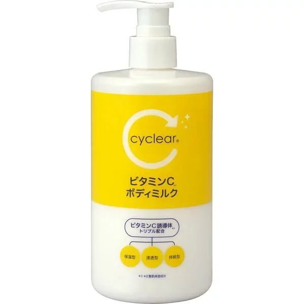 熊野油脂 cyclear ボディミルク 400ml ビタミン配合 潤い保湿 KUMANO YUSHI ボディケア