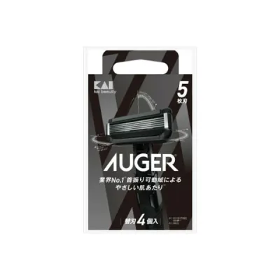 【6個セット】 貝印 AUGER GA0089 替刃 メンズ髭剃り KAI カミソリ 交換用 グルーミング ツール