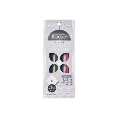 【5個セット】 ROOMY Clean Relax ハーブアソート スティック線香 本体 37174 ルーミィ インセンス ルームフレグランス 室内 ラベンダー ゼラニウム ミント