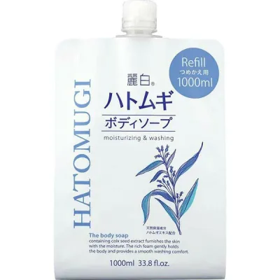 【5個セット】 熊野油脂 ハトムギボディソープ 詰替 1000ml パウチ ボディケア ハトムギエキス配合