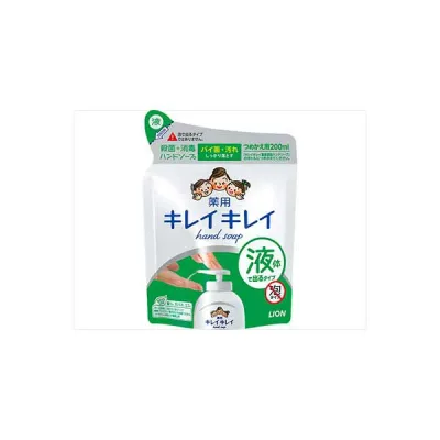 【3個セット】 ライオン キレイキレイ 薬用ハンドソープ 液体 200ml 詰め替え 殺菌消毒 手洗い LION hand soap liquid refill medical part outer disinfection