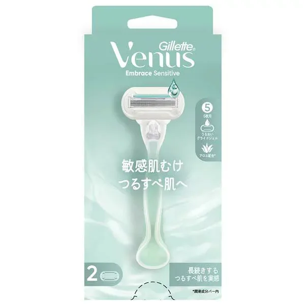【5個セット】 ジレット ヴィーナス 敏感肌用 替え刃 女性用 シェーバー Gillette Venus カミソリ 替刃 シェービング