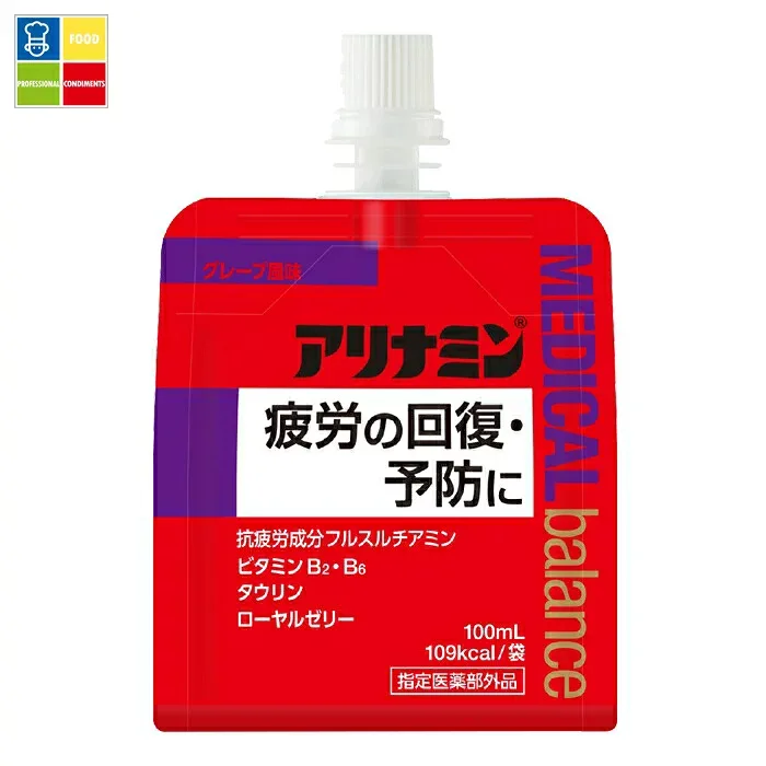 タケダ アリナミン メディカルバランス グレープ風味100mlパウチ×3ケース(全108本) 送料無料