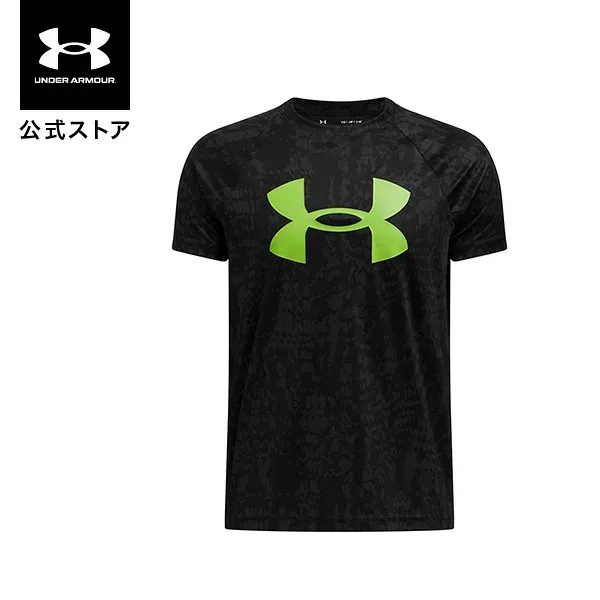【30%OFF】公式 アンダーアーマー UNDER ARMOUR キッズ UAテック ショートスリーブTシャツ 〈オールオーバープリント〉〈ビッグロゴ〉 トレーニング Tシャツ 3500 1363278 アウトドア スポーツ ジム 運動 部活 ジュニア