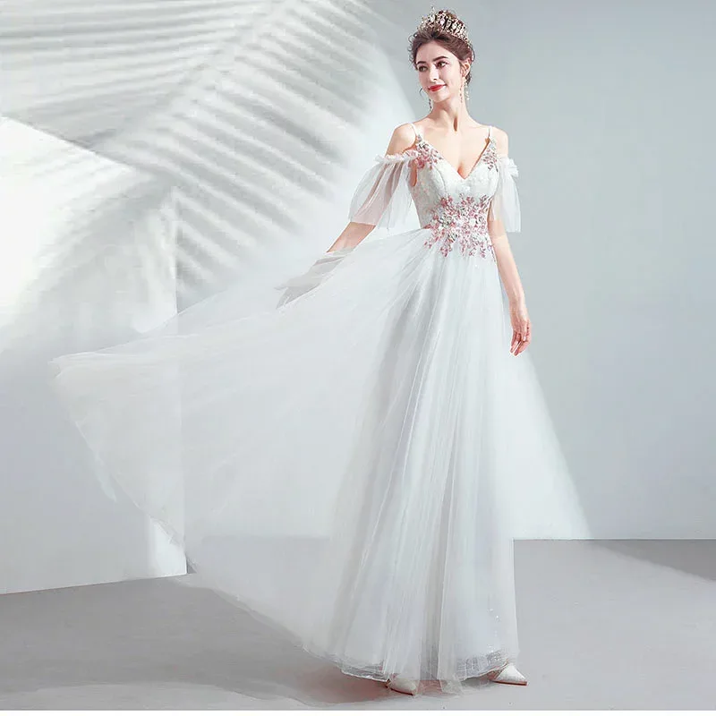 海外挙式 ウェディングドレス 花嫁 wedding dress 前撮り ドレス 二次会 ロングドレス レディース ワンピース 吊りスカート 新婚旅行 フォーマルドレス 結婚式 ブライダル パーティードレス リゾートドレス 森ガール 成人式 セミオーダー