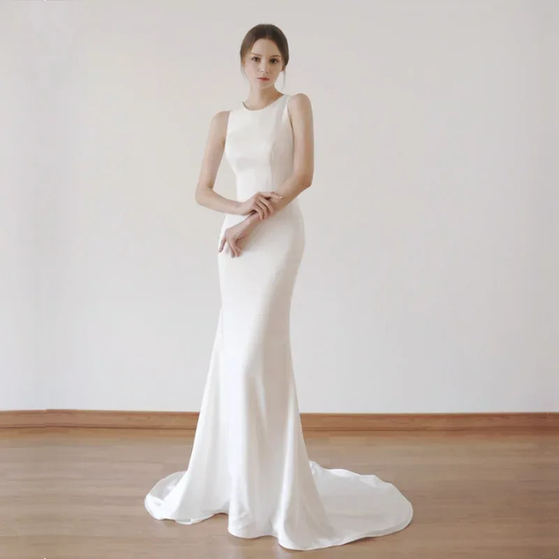 ウェディングドレス マーメイドライン 結婚式 ロングドレス 二次会 エレガント ロングワンピース セクシー 着痩せ トレーンドレス 高級感 【オーダーメイドも可能】パーティードレス 上品 大きいサイズ 披露宴 編み上げタイプ wedding dress 海外挙式 新作