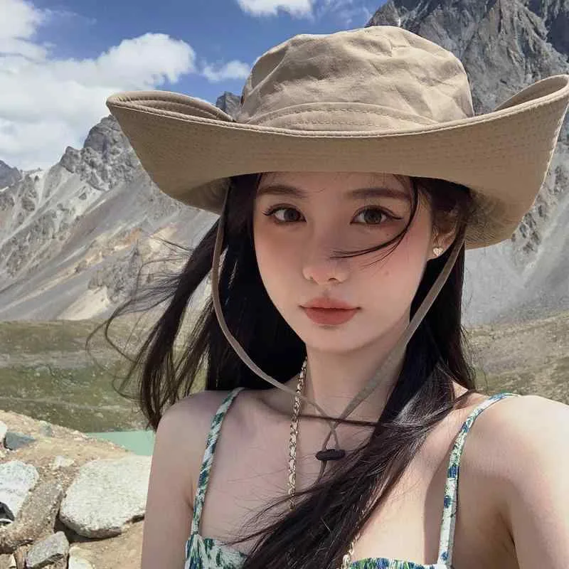 帽子 メンズ レディース つば広 サファリハット アウトドア 登山 釣り 日よけ 紫外線対策 キャンプ ウエスタンハット カウボーイハット