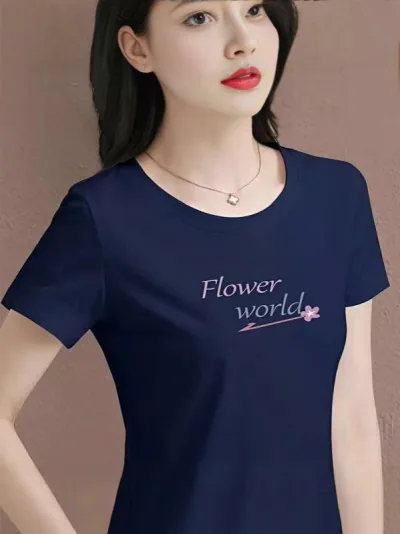 Tシャツ レディース 半袖 トップス カットソー 綿 コットン 伸縮性 薄手 軽量 インナー 普段使い カジュアル 無地 クルーネック 丸首 スリム タイト フィット シンプル 着痩せ 細見え 快適 通気性 日常 デイリー