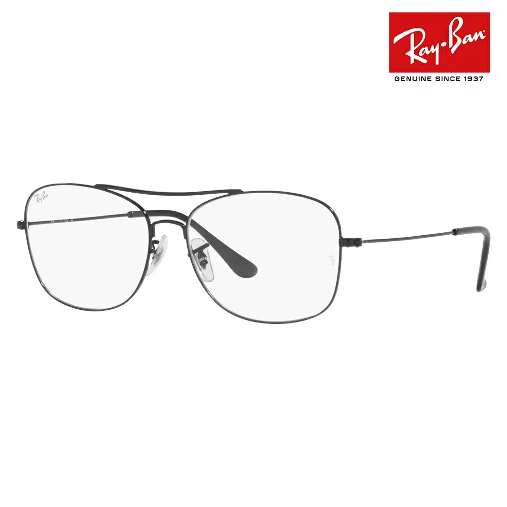 【オススメ価格】度なし1.55レンズ交換+0円 レイバン メガネ フレーム RX6499 2509 55 57 Ray-Ban メタル ダブルブリッジ スクエア ユニセックス