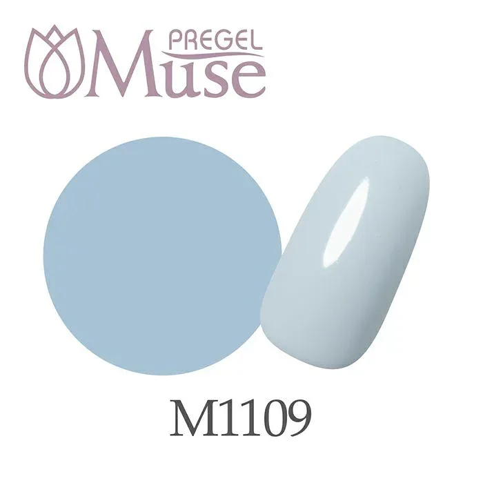 【プリジェル公式】ミューズ/フローズンラムネ/3g ジェルネイル PREGEL ミューズ Muse PGU-M1109 人気 流行り カラー 色 トレンド 綺麗 夏 冬 カラージェル マット ブルー 青 パステル カラー ネイル 初心者 サロン用 アート デザイン 厚塗り 薄塗り 高発色 発色