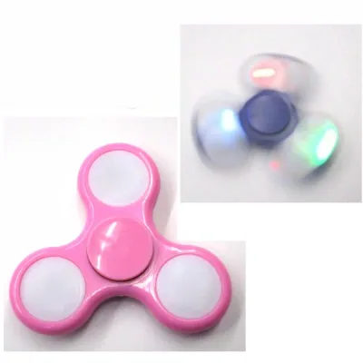 光る ハンドスピナー ピンク Hand spinner ストレス解消 暇つぶし 脳トレ (光るパーツは1か所)