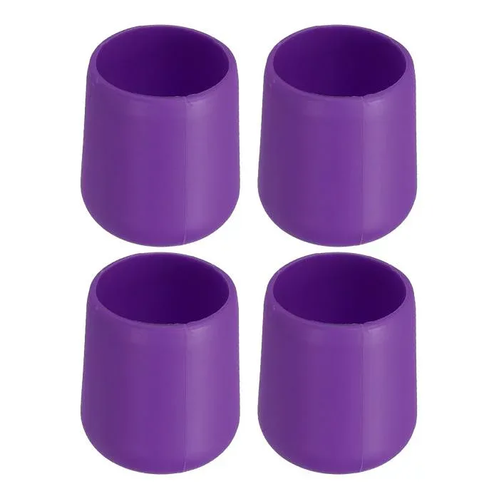 PATIKIL ตกปลา Rod Butt Cushion ชุด 4 ซิลิโคนปลา Rod Seat Cushion Protector หมวกสีม่วงขนาดเล็ก