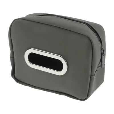VekAuto 車用ティッシュホルダー 車用ティッシュボックスオーガナイザー ナッパレザー 17.5x13x7cm グレー 1個
