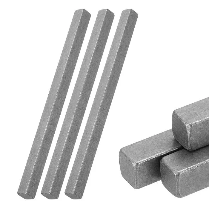 uxcell 角形鋼キーストック3本セット 1/2"×1/2"×8" 45#冷間引抜角鋼棒 キー溝用精密金属バー 機械構造サポート 産業機械 DIY工作