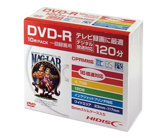 【期間限定!対象商品P2〜20倍】 メディアディスク DVD-R 10枚入 HDDR12JCP10SC 1ケース(10枚入)