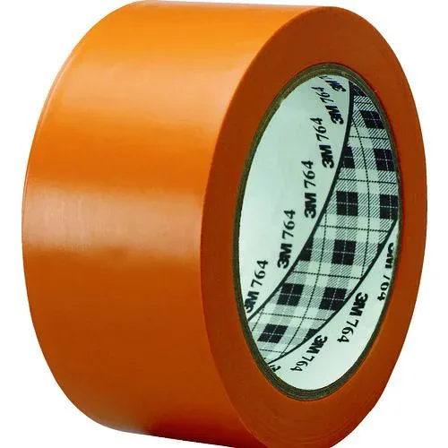 【期間限定!対象商品P2〜20倍】 3M ラインテープ 764 オレンジ 50.8mm×32.9m 1巻 (764ORA50X32)