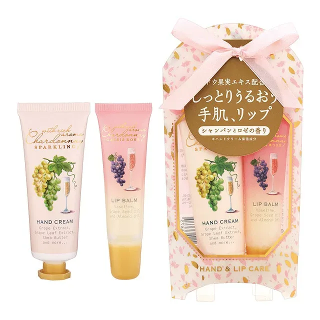 【お買得クーポン対象】【送料無料】シャルドネスパークリング ハンド&リップケアセット ( ハンドクリーム リップ 乾燥 保湿 ギフト )