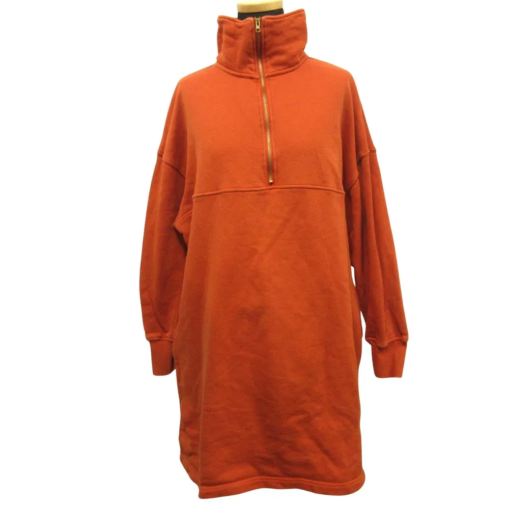 【中古】良品 URBAN RESEARCH Sonny Label アーバンリサーチ サニーレーベル ハーフジップスウェットチュニック ワンピース F オレンジ レディース Re:MODE ブランド古着のリモード