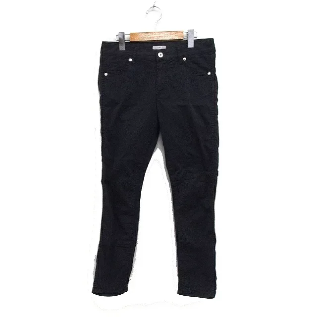 【中古】イエナ IENA コットン ストレッチ パンツ 無地 シンプル 38 ブラック 黒 /FT2 レディース 【ベクトル 古着】 250522
