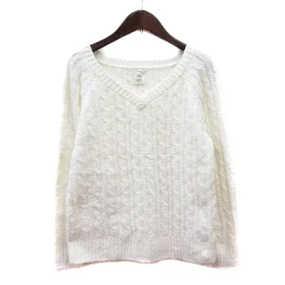 【中古】ジェラートピケ gelato pique ルームウェア ニット セーター 長袖 F 白 アイボリー /MN レディース 【ベクトル 古着】 260326