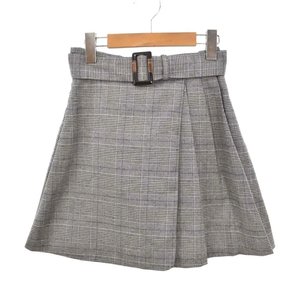 【中古】マジェスティックレゴン MAJESTIC LEGON キュロット 千鳥格子 ハウンドトゥース M グレー ■GY59 レディース 【ベクトル 古着】 260515