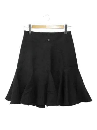 【中古】エンポリオアルマーニ EMPORIO ARMANI フレアスカート 40 ジャガード ブラック 黒 ボトムス レディース 【ベクトル 古着】 260427