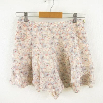 【中古】アプワイザーリッシェ Apuweiser-riche キュロット ショートパンツ 花柄 総柄 ピンク 1 *A122 レディース 【ベクトル 古着】 260605