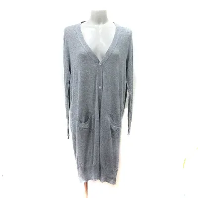 【中古】ユナイテッドアローズ UNITED ARROWS ロングカーディガン カットソー 長袖 グレー /YI レディース 【ベクトル 古着】 260627