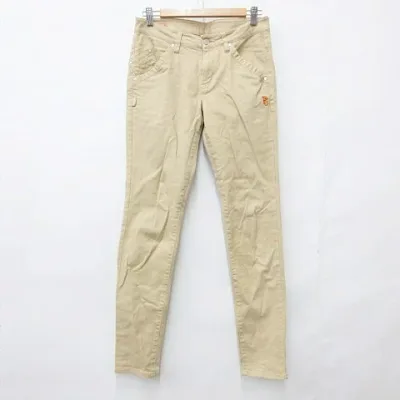 【中古】パーリーゲイツ PEARLY GATES パンツ ゴルフ スポーツウェア ロング丈 ストレッチ ベージュ 茶 ブラウン 2 レディース 【ベクトル 古着】 260731