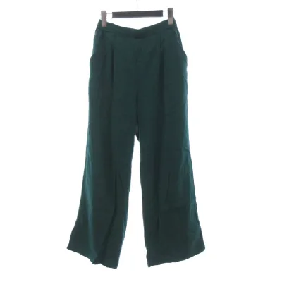 【中古】グリーンレーベルリラクシング ユナイテッドアローズ green label relaxing ワイドパンツ イージー スリット 36 緑 グリーン レディース 【ベクトル 古着】 260806