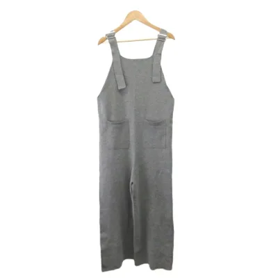 【中古】ザラ ZARA オーバーオール サロペット S グレー ワイドパンツ スクエアネック /CR ■GY70 レディース 【ベクトル 古着】 260826