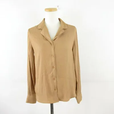 【中古】バナナリパブリック BANANA REPUBLIC シャツ ブラウス 長袖 茶 S *T205 レディース 【ベクトル 古着】 260817