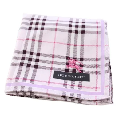 【中古】未使用品 バーバリー BURBERRY ハンカチ ノバチェック ホース 刺繍 ピンク 紫 パープル /TK ■GY99 レディース 【ベクトル 古着】 260924