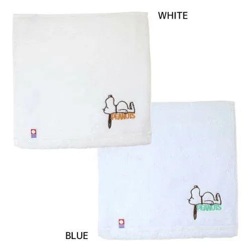 【最大1000円OFFクーポン!】スヌーピー ミニタオル あまわたミニタオル ワンポイント WHITE / BLUE ピーナッツ マリモクラフト【メール便可】