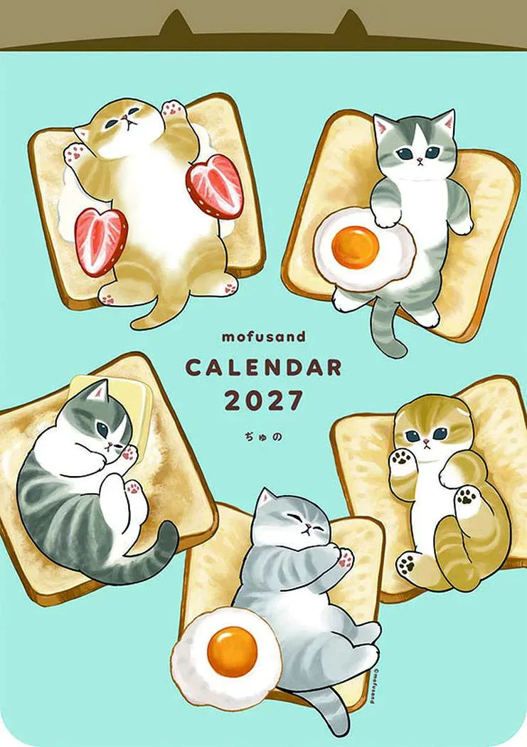【取寄品】モフサンド 2027 Calendar 壁掛けカレンダー2027年 令和9年暦 mofusand トライエックス