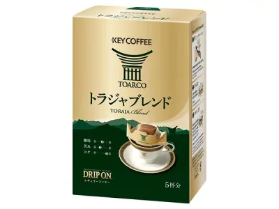 キーコーヒー ドリップ オン トラジャブレンド 5袋x5箱 (25杯分),ドリップコーヒー,レギュラーコーヒー