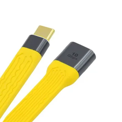 NFHK イエロー USB 3.1 Type C オスホスト - USB3.0 Type A メス OTG フラットスリム FPC データケーブル ノートパソコン&携帯電話用