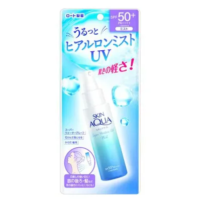 スキンアクア(SKIN AQUA) スーパーモイスチャーUVミスト 60ml(ヒアルロン酸配合UV、SPF50+ PA++++)