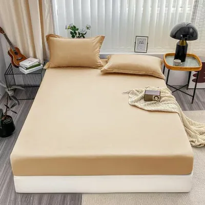 Senteria ボックスシーツ 吸水速乾 シーツ ベッドカバー マットレスカバー 厚さ5 cm~20 cmのマットレスに適しています 通気性 抗菌防臭 肌に優しい 柔らかな触感 洗える 着脱簡単布団シーツ …