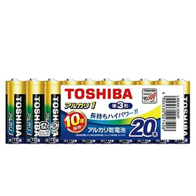 TOSHIBA(東芝) アルカリ乾電池 単3形 20本入 1.5V 使用推奨期限10年 液漏れ防止構造 アルカリ1 まとめパック LR6AN 20MP