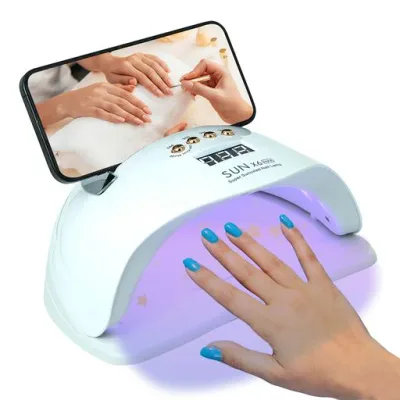 2025新型 ジェルネイル 【UV+LED二重光源】 4階段タイマー 全ジェル対応 ライト 自動感知 220W 45LEDs UV+LEDライト レジンライト 硬化用ライト 高速硬化 低ヒート機能 簡単に
