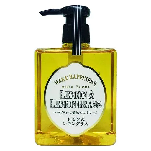 【幸せ香る】ペリカン石鹸 オーラセント ハンドソープ レモン&レモングラス 300ml 爽やかハーブの香り 豊かな泡立ち 手肌潤い