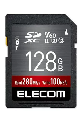 エレコム SDカード 128GB SDXC データ復旧サービス付 UHS-II V60 MF-FS128GU23V6R