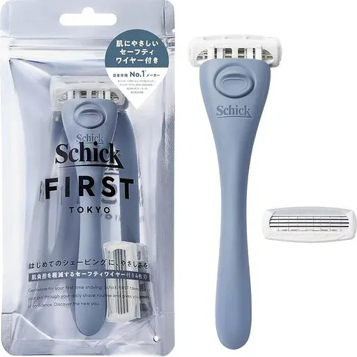 Schick(シック) シックファースト シェービング ホルダー(刃付き+替刃1コ) デニムインディゴ 髭剃り カミソリ