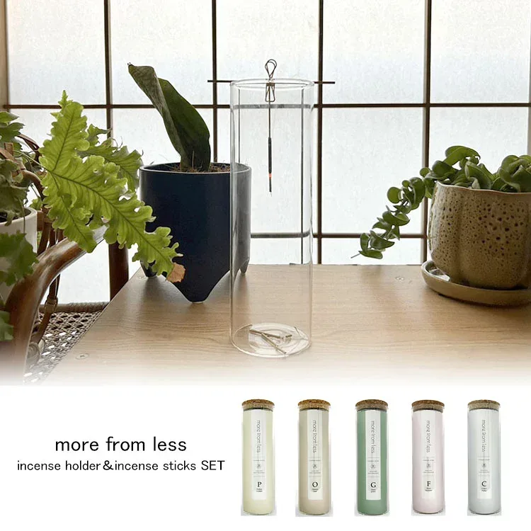 \マラソンポイントアップ+クーポン/ OLD & NEW more from less− incense holder&incense sticks SET 8インチ IN-03 送料無料 フレグランス お香 お香立て ガラスボトルオリエンタルリーフ