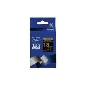 (業務用3セット) brother ブラザー工業 文字テープ/ラベルプリンター用テープ 【幅:18mm】 TZe-344 黒に金文字