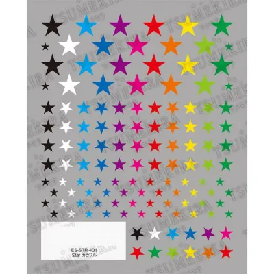 TSUMEKIRA(ツメキラ) ネイルシール es Star カラフル ES-STR-401 薄い しなやか 高品質 送料無料(普通郵便)